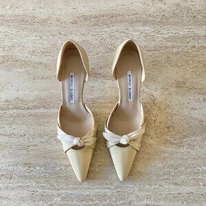 Vintage Manolo Blahnik Tie D'orsay Heels